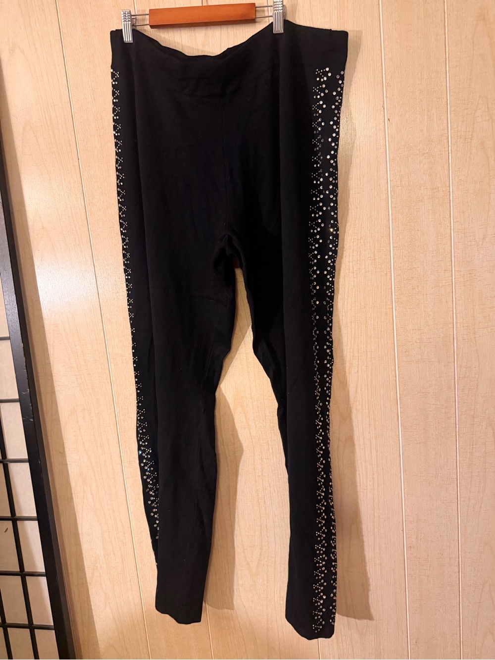Boston Proper Black Boot-Cut Pants with Sparkle Trim - Picture 7 of 10